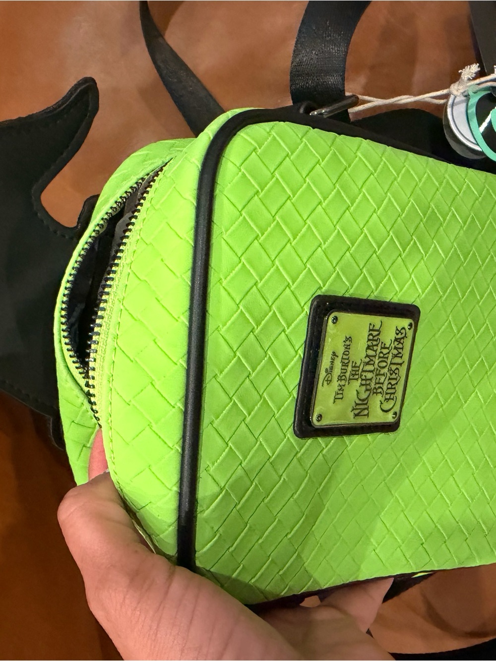 Loungefly Neon Green Oogie Boogie Crossbody Belt Bag - Picture 5 of 5